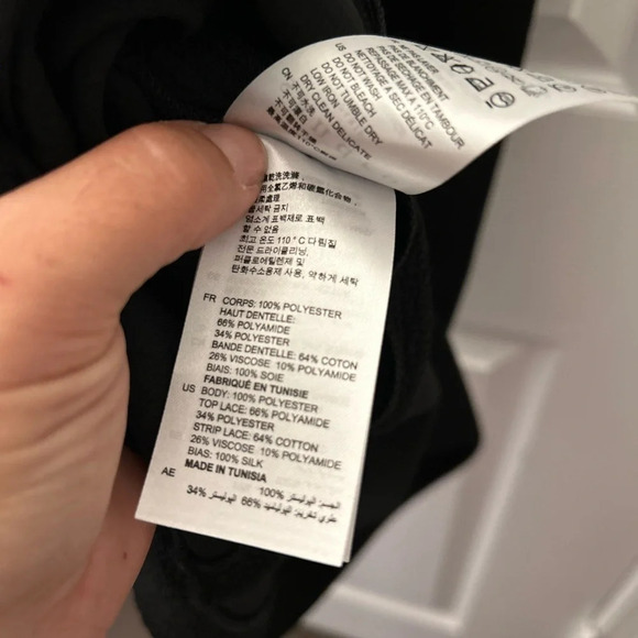 Sandro Paris Sleeveless Slip Dress with Black Lace - Size Small (Sandro Size 1) - Picture 4 of 8